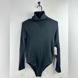 SOHO LADY Black Turtleneck Ribbed Long Sleeve stretchy  Bodysuit Size L/XL NWT